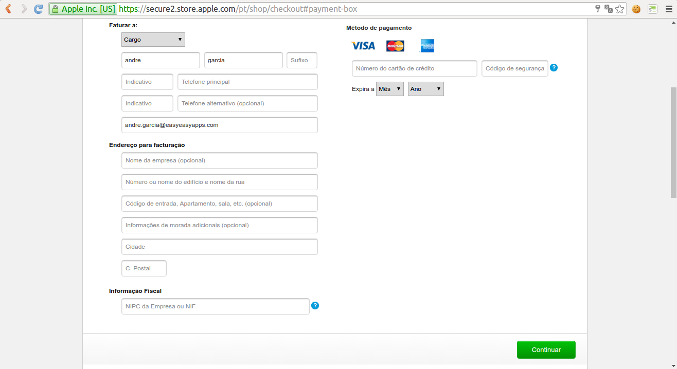Por fim, basta preencher este formulário com os seguintes dados